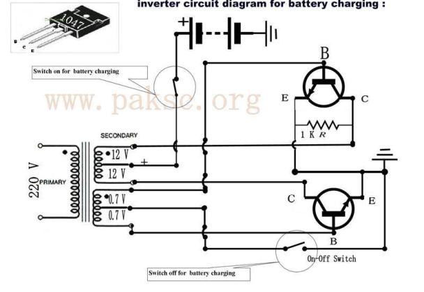 Simple Inverter Circuit Diagram - Here Is The Inverter Circuit Diagram For Battery Charging - Simple Inverter Circuit Diagram