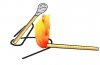 Match stick rocket