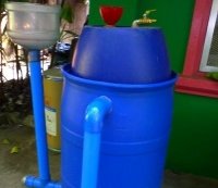 Small scale kitchen waste biogas plant