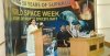 Pakistan Space and Upper Atmosphere Research Commission (SUPARCO) launch celebrations of International Space Week 2011. (L-R) Member Space Application Research, Imran Iqbal, The VC of Federal Urdu University Dr Muhammad Qaisar and Member Space Dr. Sajid Mirza is sitting on the stage. 