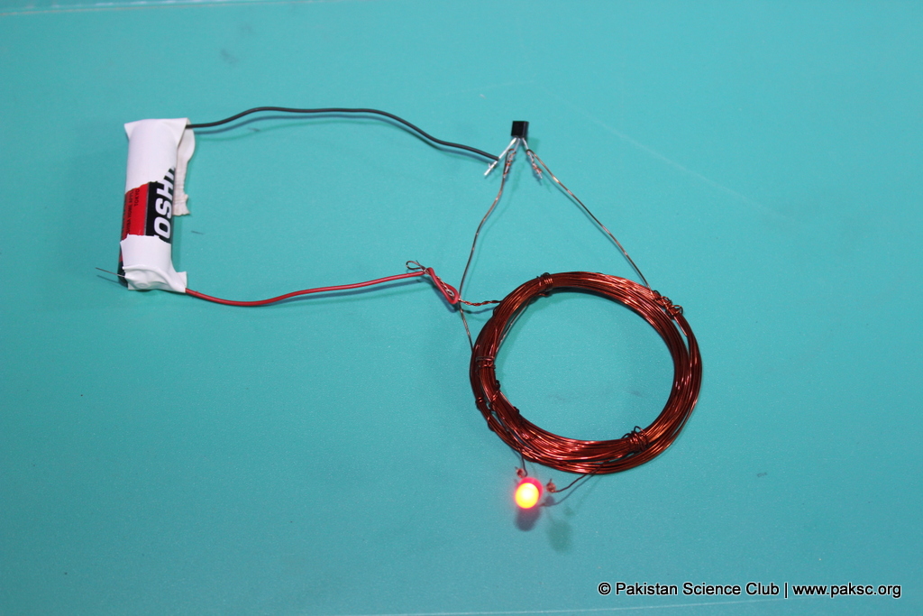 basic parts of wireless electricity experiment project
