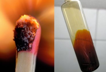 Decolorization of Iodine Solution by Match Heads