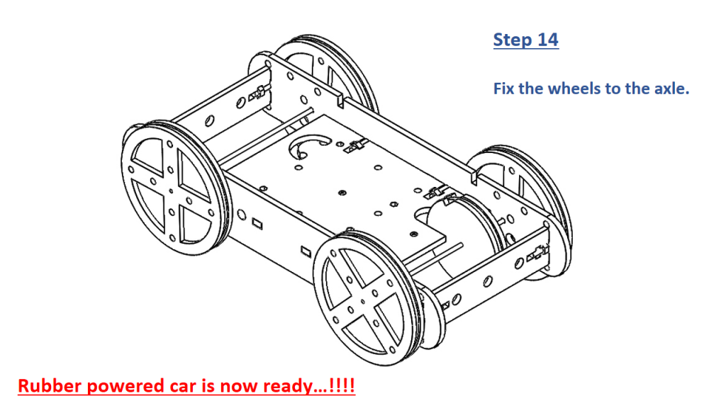 rubber powered car