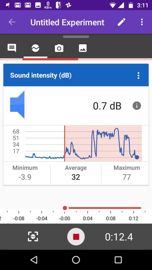  Google Science Journal Sound Intensity