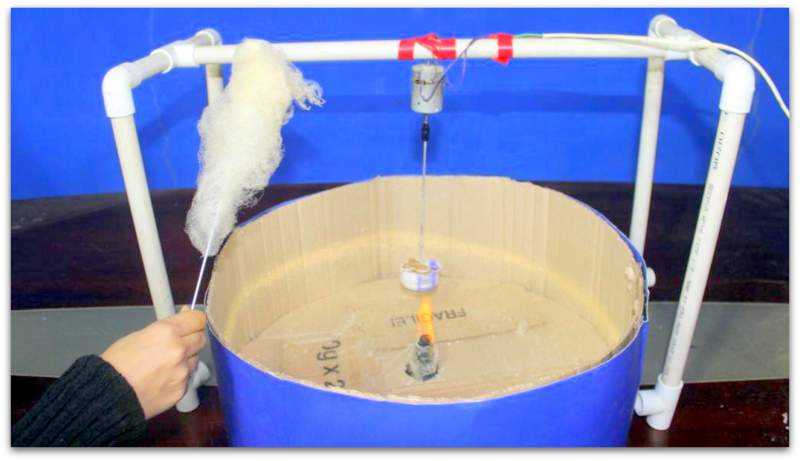 Working model of science project "cotton candy machine"