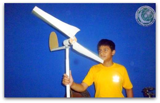 Working Model of science project "wind turbine"