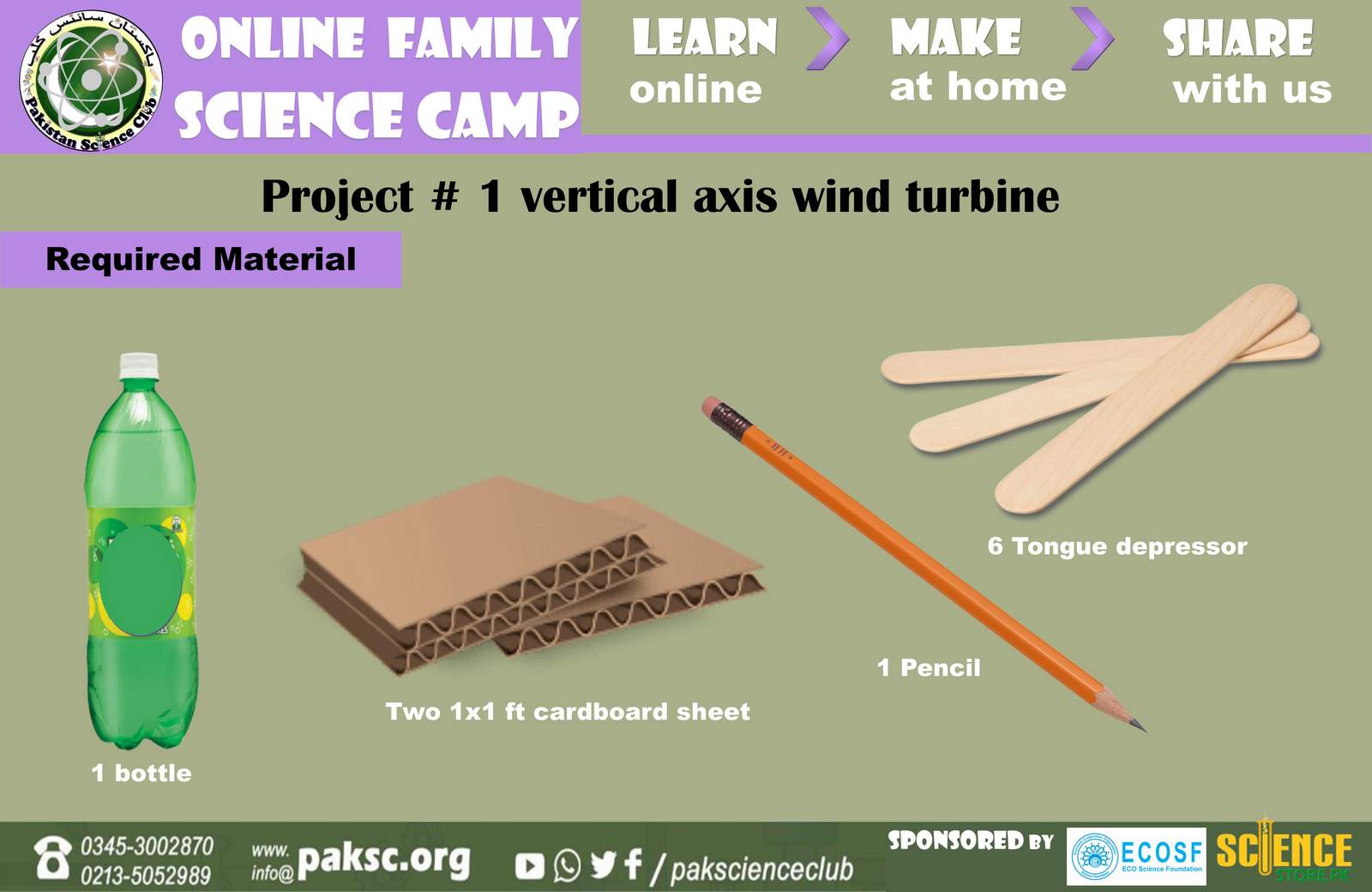 material Project # 1 vertical axis wind turbine