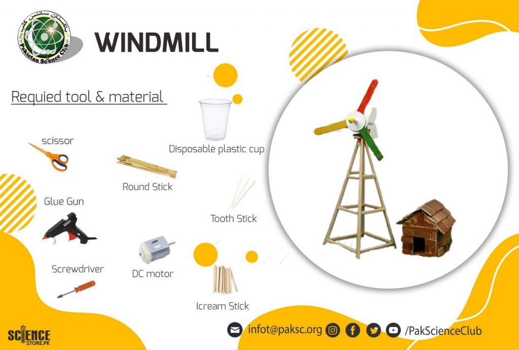 material and tool list WINDMILL.