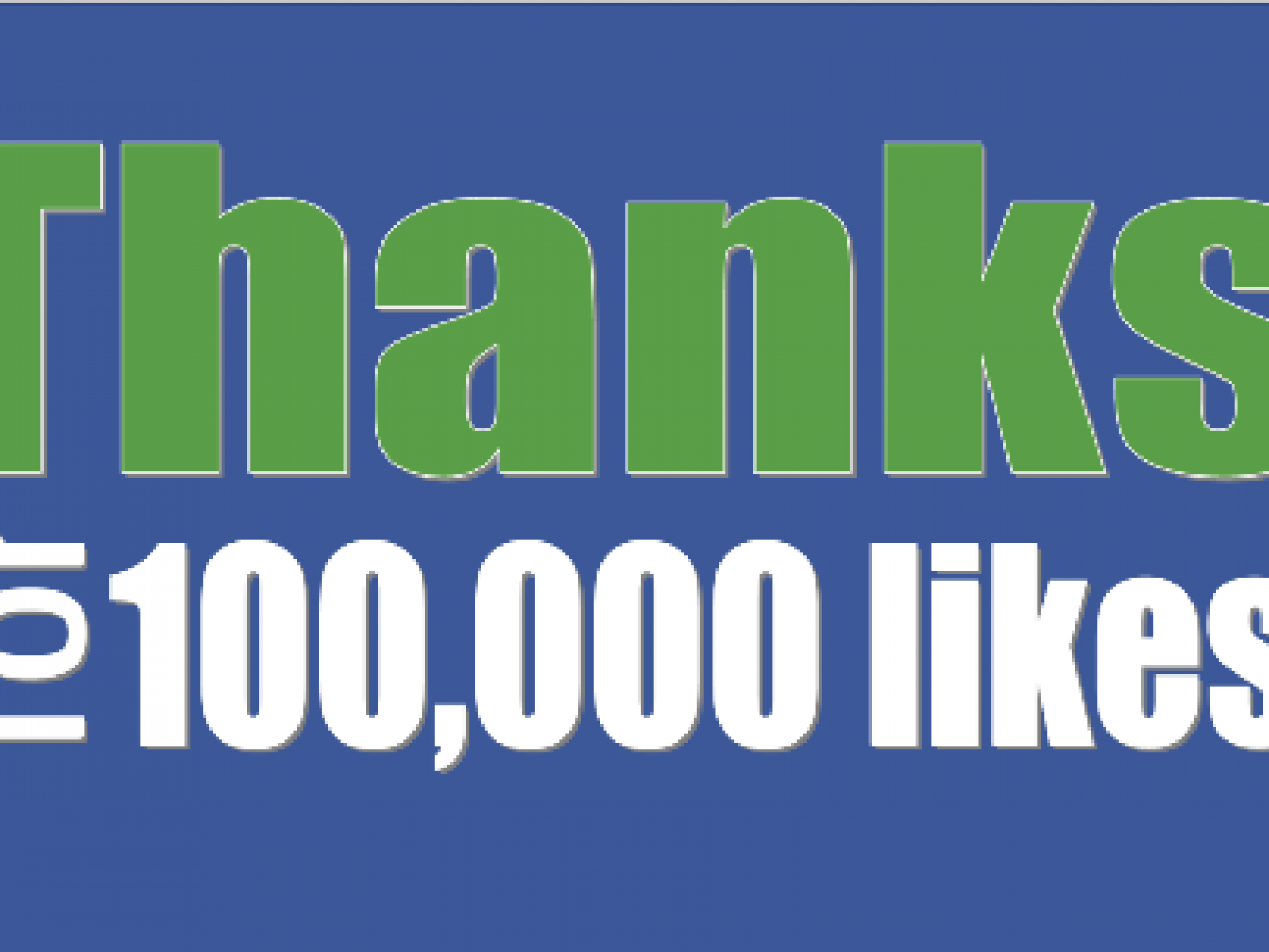 One Hundred Thousand fb “Likes” Milestone