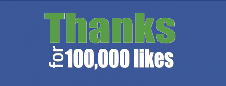 One Hundred Thousand fb “Likes” Milestone