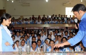 Science activities in SMB Fatima Jinnah Government Girls School, Karachi.