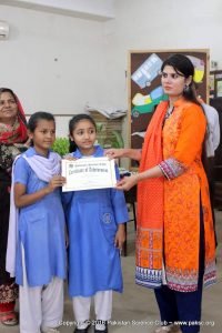 Science Exhibition organized by SMB Fatima Jinnah Govt Girls School