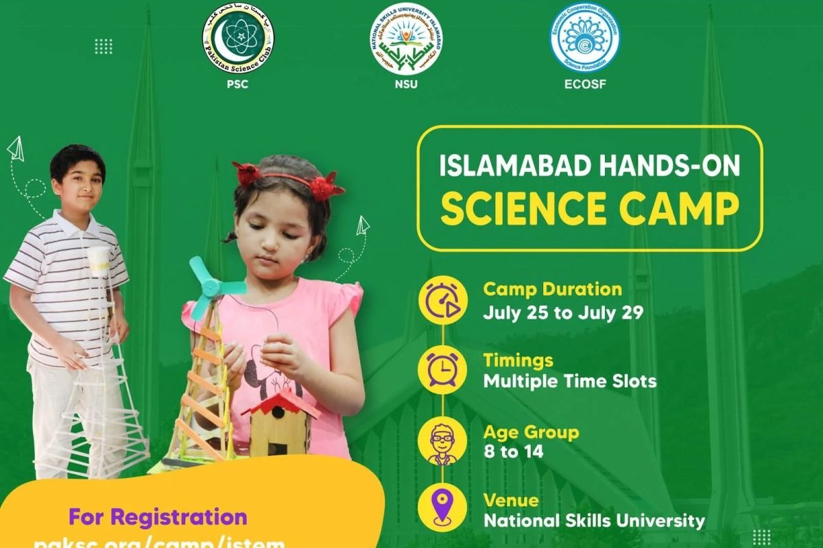 Pakistan Science Club going to organize Islamabad Hands-on Science Camp on 25 July