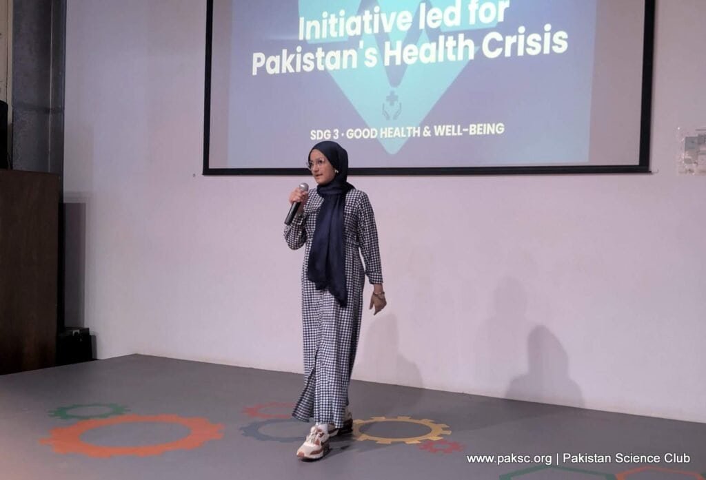 Participant presenting her tech idea