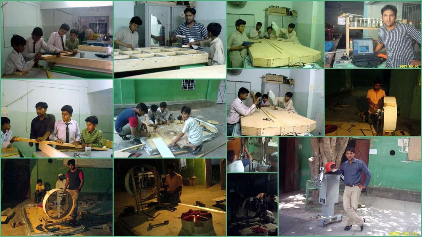Abdul Rauf with students at Science Club 2005