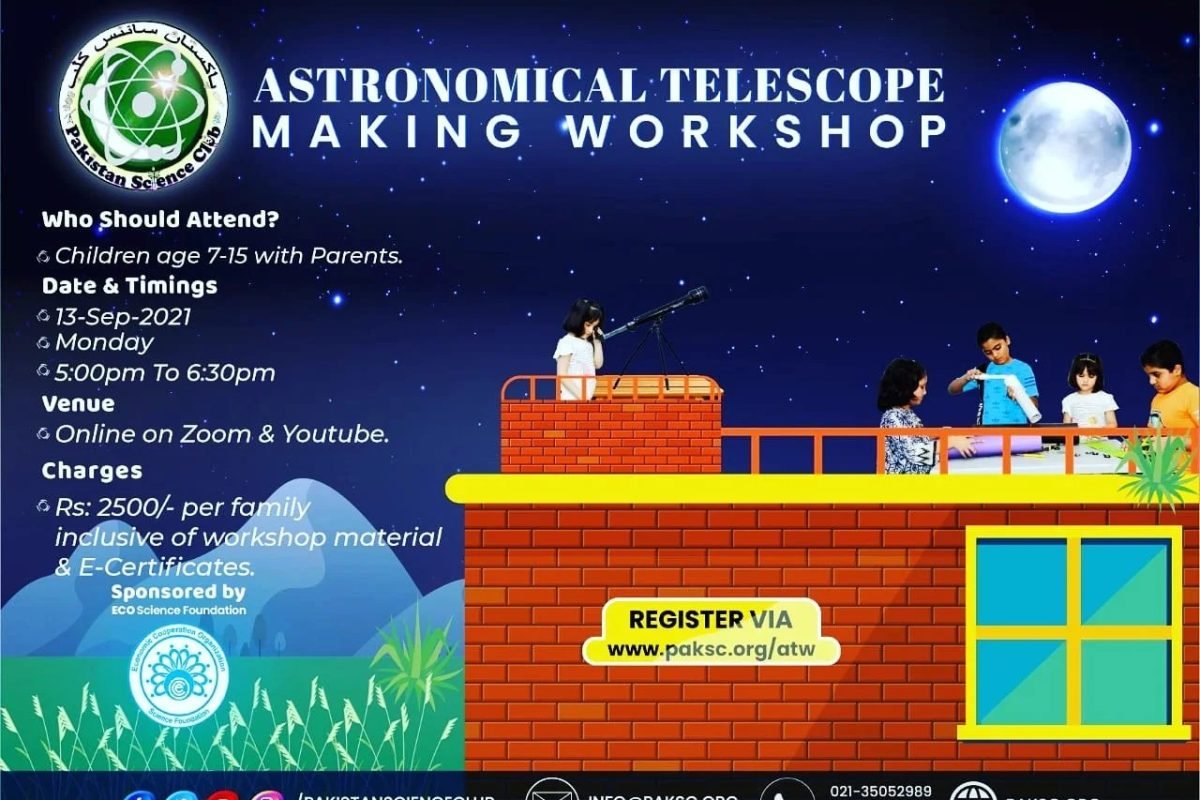 PSC & ECOSF Announced Online Astronomical Telescope Making Workshop