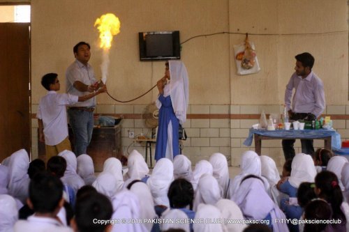Science show at Khatoone Pakistan Girls school Karachi